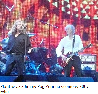 Plant wraz z Jimmy Pageem na scenie w 2007 roku